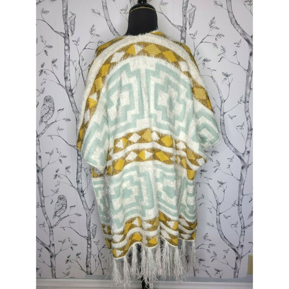 𝅺FREE PEOPLE Diamondback Knit Sweater Kimono Wrap - Picture 6 of 8